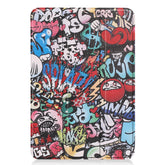 Funda de cuero inteligente para tableta con tres pliegues y pintada de Custer, para iPad mini 6/mini 2024, para Huawei MatePad 11 2021